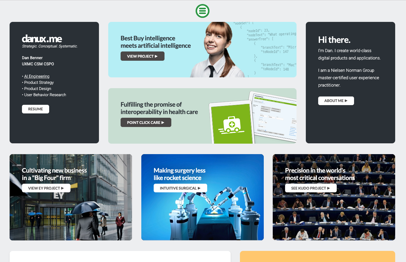 UX portfolio preview