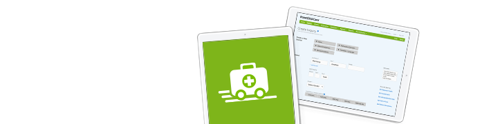 PointClickCare interface on iPad
