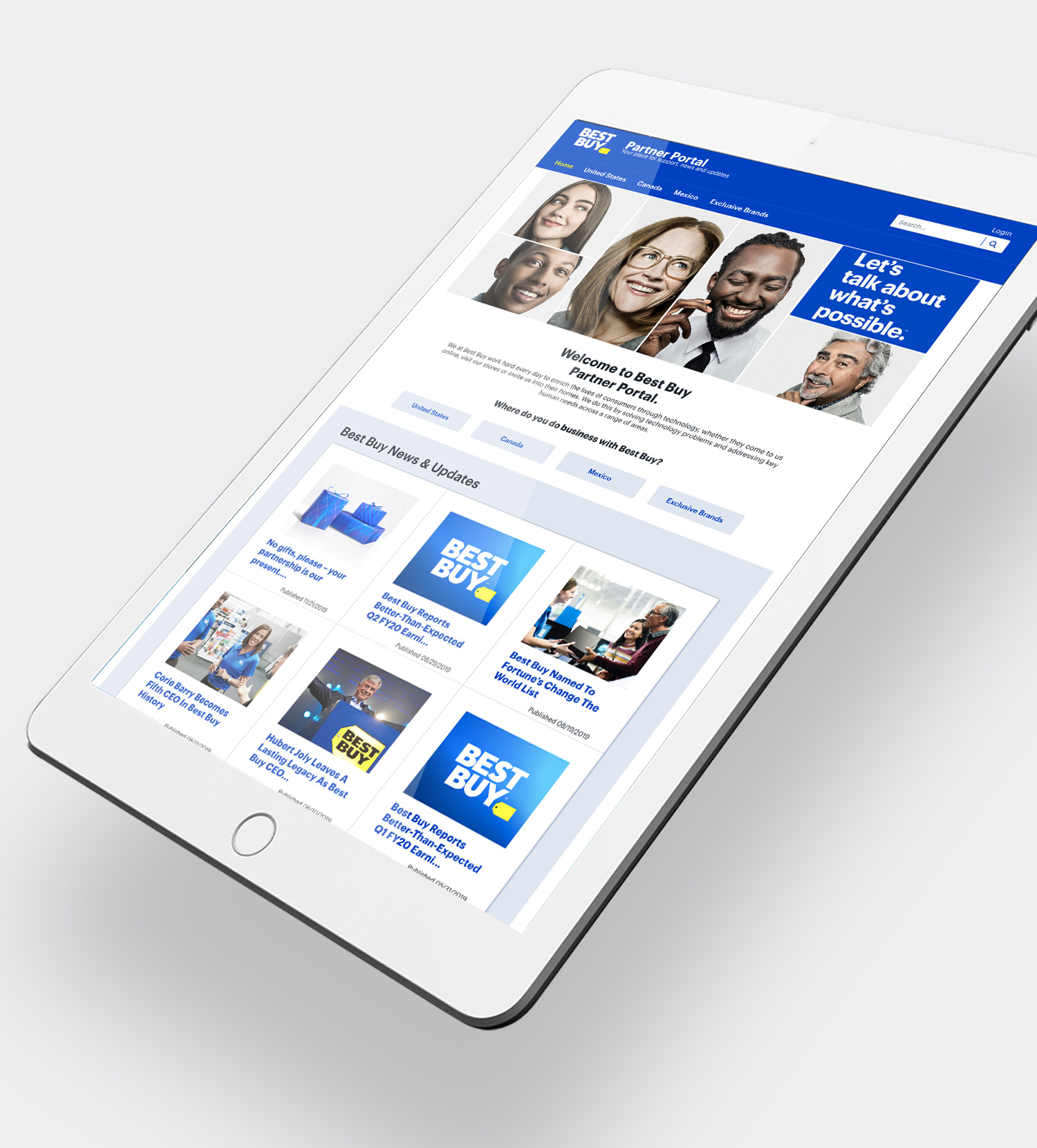 Vendor Portal Landing Page
