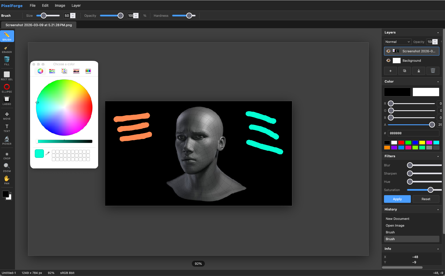 PixelForge browser image editor