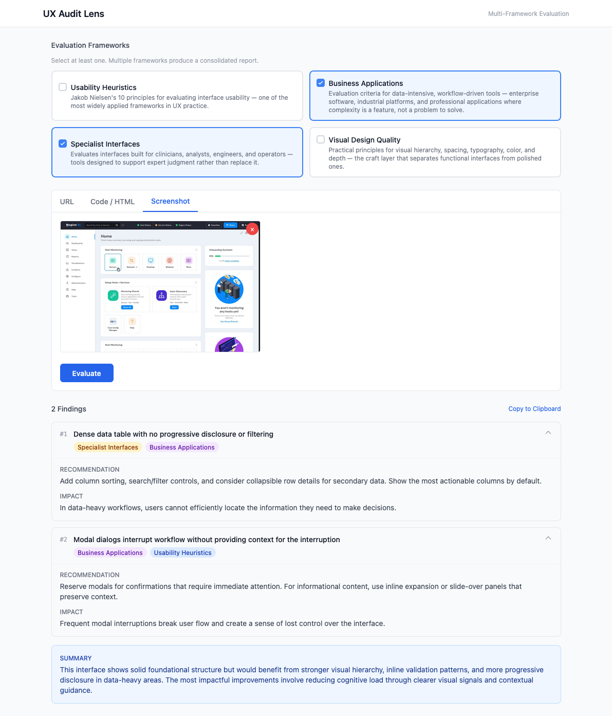 UX Audit Lens