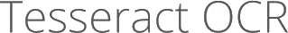 Tesseract OCR